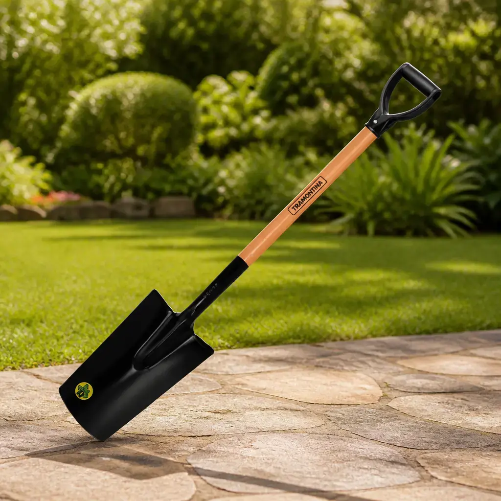 Pala media luna empuñadura plastica 71cm Tramontina x Un.