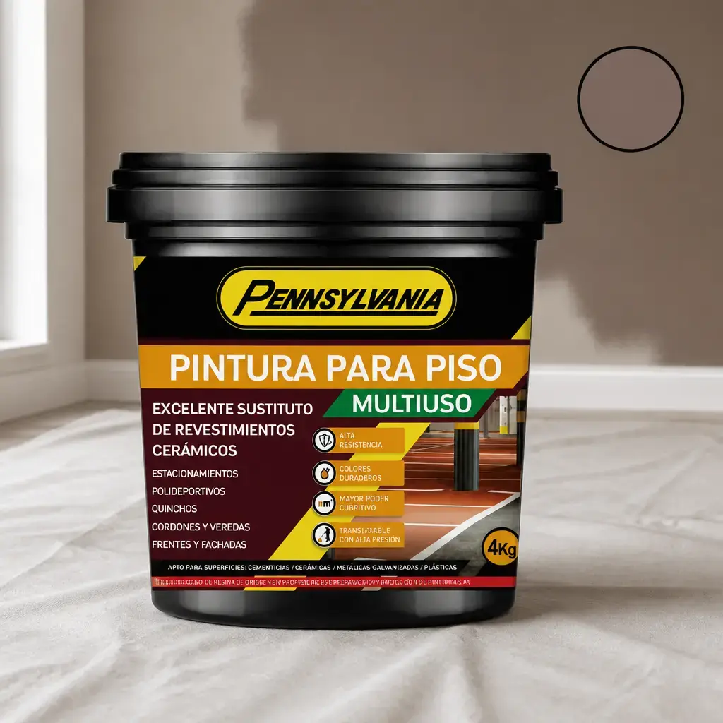 Pintura Multiuso y para piso Marron 4kg x Un.