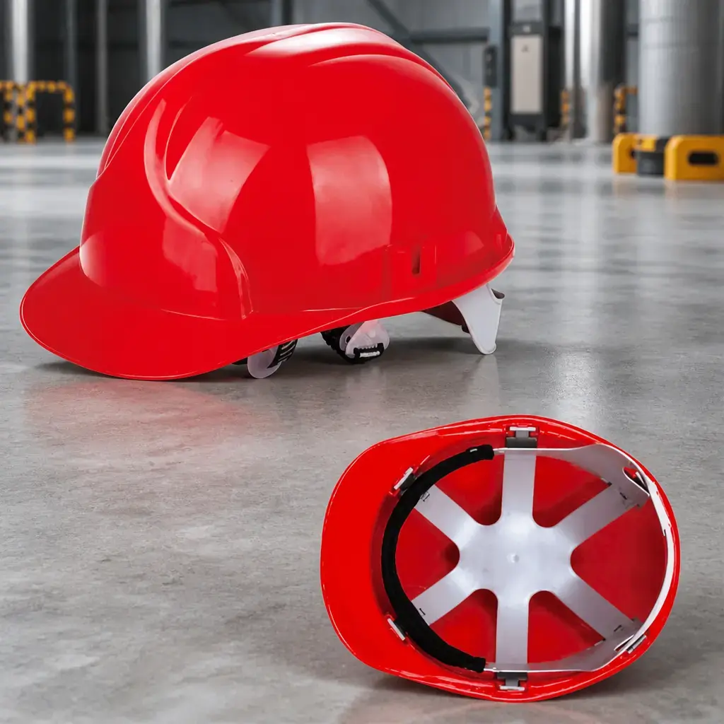 Desc - Casco de seguridad 6 puntos (plast) sin perilla Rojo